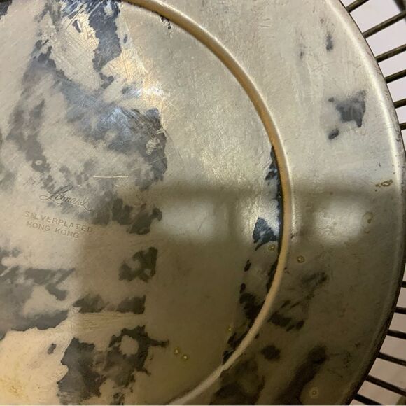 Vintage Leonard silver plate basket thanksgiving, bread basket Hong Kong - Picture 4 of 6